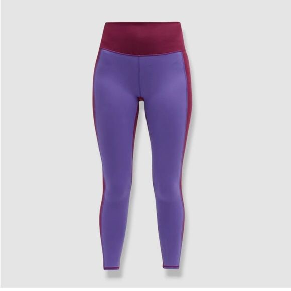 TEREZ Electric Purple And Black Raspberry TLC Colorblock Leggings Sz L NWT - Picture 3 of 16